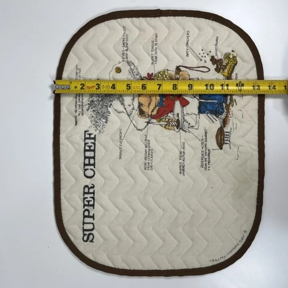 VTG Super Chef Kitchen 1980 Pot Holder Thought Factory Gary Patterson‎ Novelty